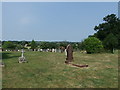 TL9032 : Graveyard at St John the Baptist Church, Mount Bures by PAUL FARMER