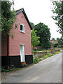 Pink cottage in Church Lane, Ufford