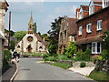 Cottages and church, Combrook