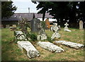 Graves in churchyard, Eglwyswrw