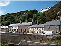 Houses overlooking the tidal Afon Erch