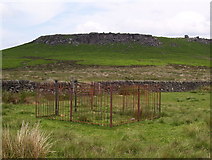 SK2581 : Disused rain gauge on Hathersage Moor by Martin Speck