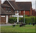 Roadsign at the village crossroad, Horsted Keynes