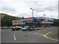 Retail park in Galashiels of Wilderhaugh Street