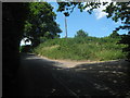 Lane junction on Shepherdsgrove Lane