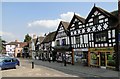 Tudor gables in Corn Square, Leominster