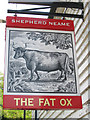TQ8834 : The Fat Ox sign by Oast House Archive