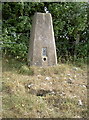 Trig pillar on Burledge Hill, North Somerset