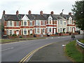 Newport : Caerleon Road houses adjacent to M4 roundabout