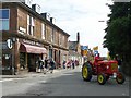 Patriotic tractor turning out of St Johns Road