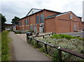 Aldi supermarket from the canal towpath