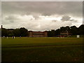 Storm clouds over Bournville cricket pitch