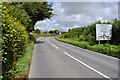 The B3343 approaching Mullacott Cross from the west