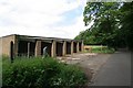 Garages by the road