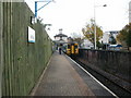 Train waiting in Cardiff Bay railway station