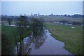 Audlem: River Weaver from canal aqueduct