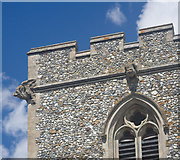 TL0211 : Gargoyles on Church Tower by Tom Presland