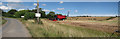 Combine Harvester at Bossington Farm