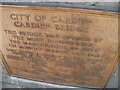 Cardiff Bridge plaque