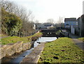 Closeup of canal steps, Two Locks, Cwmbran