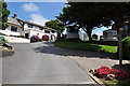 The footpath passes through Twitchen Caravan Park