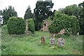 SP7665 : Three headstones by the church by Bill Nicholls