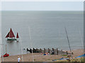 TR1267 : Dinghy at Tankerton sailing club by Stephen Craven