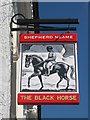 TQ7714 : The Black Horse sign by Oast House Archive