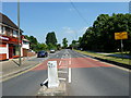 Looking up Crofton Lane towards the bridge