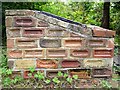 Brick plinth for notice board, Walbottle Community Orchard