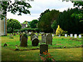 West across the churchyard, St Denys