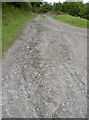 Natural rock formations of farm track