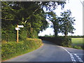 Road junction, near Berryhead Plantation