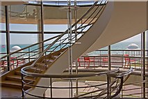 TQ7407 : Spiral staircase, De La Warr Pavilion, Bexhill by Jim Osley