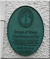 HY2328 : Plaque on the Brough of Birsay Lighthouse, Orkney by Becky Williamson