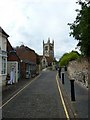 Looking up Upper Church Lane towards St Andrew