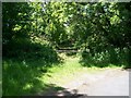 The line of the track southwards towards Afon Wen