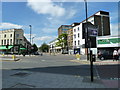 Looking from Baylis Road across Westminster Bridge Road towards Kennington Road