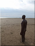 SJ3097 : Another Place, Crosby Beach by Chris Whippet