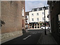 Looking from Peacock Lane into the High Street