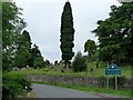 The road past Cwrt-y-Bella cemetery