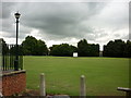The cricket pitch behind the Ivanhoe Hotel