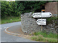 Old road sign at Ysbyty Ystwyth, Ceredigion