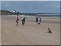 NU1835 : Cricket on the beach, Bamburgh by Oliver Dixon