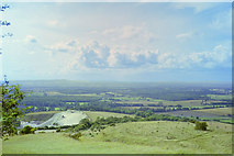 TQ2813 : View west from Wolstonbury Hill, 1994 by Robin Webster