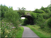 SO0405 : Taff Trail passes beneath former railway bridge near Merthyr by Gareth James