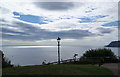 A lamppost by the sea