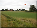 Hot air balloon over Baynhall Farm