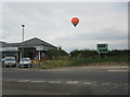 Hot air balloon over Baynhall Garage