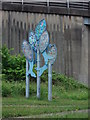 Steel sculpture near to Bridge 145, Shropshire Union Canal
